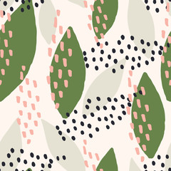 Abstract Leaves Seamless Repeating Pattern