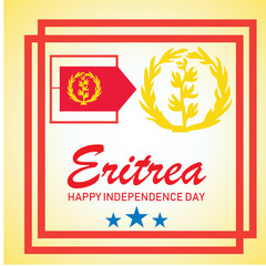 eritrea independence day logo design vector