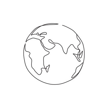 recommend clip art: One line drawing planet.