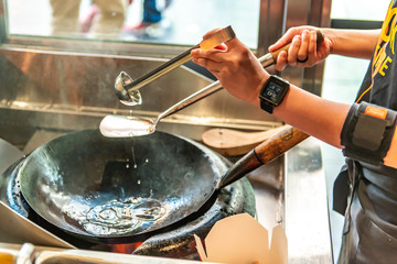 preparing a cooking in the kitchen