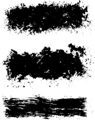 Set of grunge banners.Grunge brush strokes. 