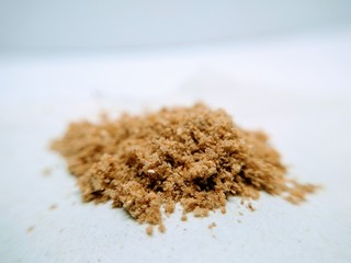 Coriander powder isolated on white background