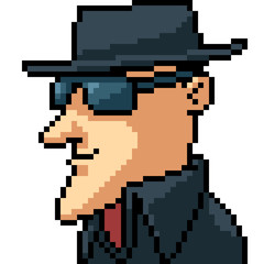 vector pixel art gentle man