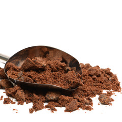 brown sugar on white background