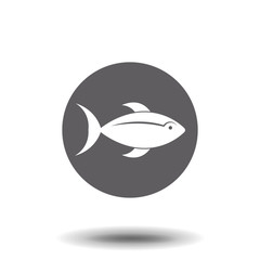 fish icon. Flat design style. Modern vector pictogram for web graphics - stock vector