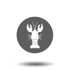 Lobster icon isolated on white background vector illustration. Seafood vector graphic silhouette.