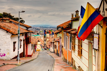 Fototapeta na wymiar Bogota, La Candelaria historical district