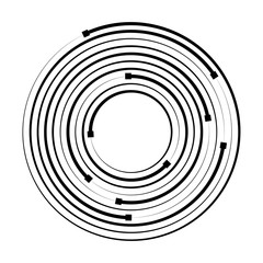Concentric circle geometric element. Vector illustration