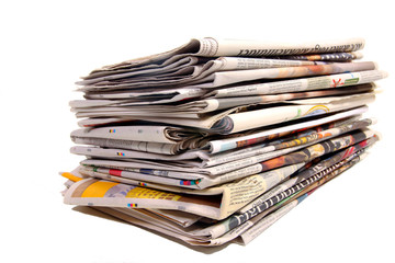 Bunch of Dutch newspapers