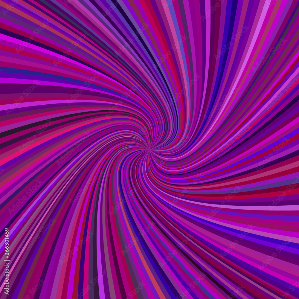 Aufkleber purple spiral background - vector design from rotating rays in colored tones