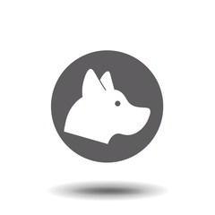 Dog icon. Animal symbol. Pet pictogram, flat vector sign isolated on white background. Simple vector illustration for graphic and web design.