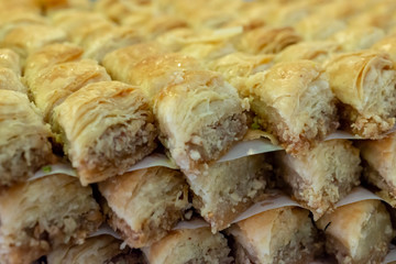 Baklava in market