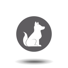 Dog icon vector. Simple flat symbol. Illustration pictogram