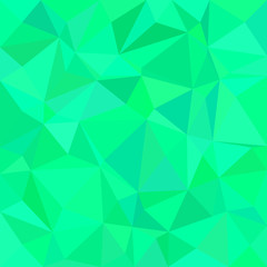 Green triangle tile mosaic background - polygon vector illustration