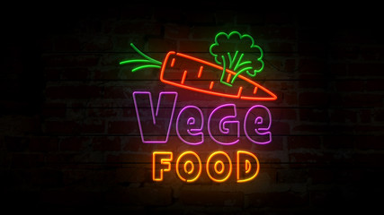 Vege food neon