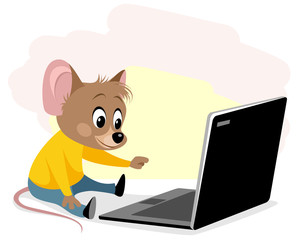Rodent at the computer