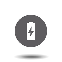 Battery load icon, stock vector illustration flat design style