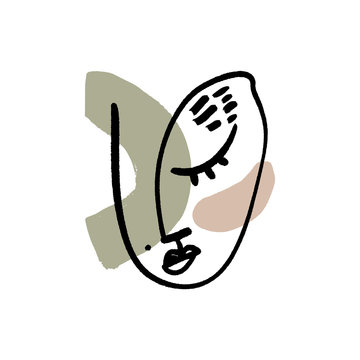 recommend clip art: Modern ink sketch with abstract shapes. Vector Clip Art