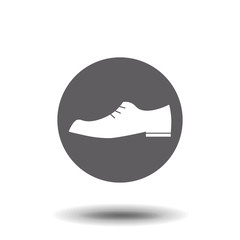 Men's shoe isolated. Simple flat symbol. Illustration pictogram