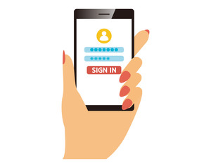 スマートフォン　スマホ　モバイル　セキュリティ　PC　鍵　手　指　ログイン画面