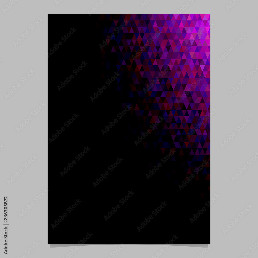 Poster abstract polygonal brochure template with triangle background