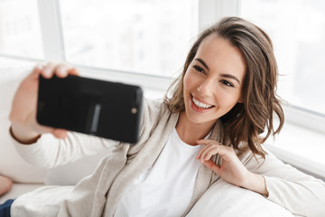 Smiling beautiful girl relaxing