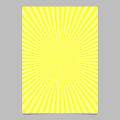 Dynamic abstract sunburst flyer background template - vector brochure background graphic design from striped rays