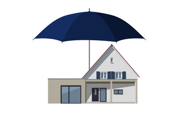 Haus Versicherung Schirm