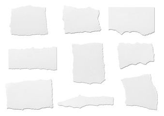 white paper ripped message torn
