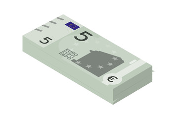 Fototapeta premium 5 Euro Stapel