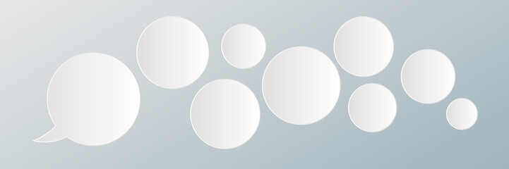 Sprechblase rund Banner Paper Style