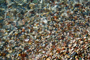 Pebble stone close up and background
