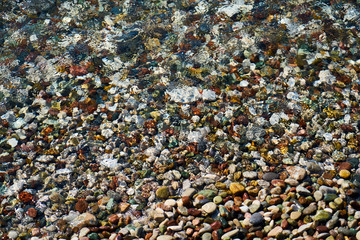 Pebble stone close up and background