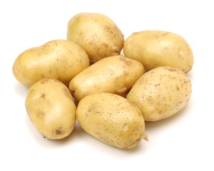 New potato isolated on white background 