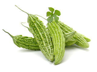 Bitter melon on white background 
