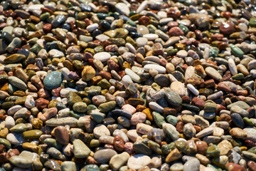 Pebble stone close up and background
