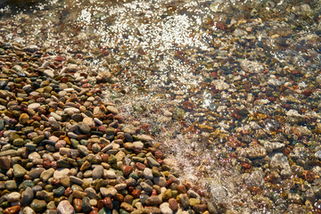 Pebble stone close up and background