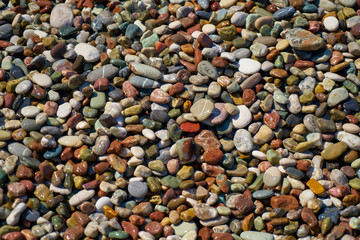 Pebble stone close up and background