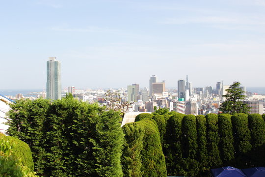 北野から見た神戸市街全景