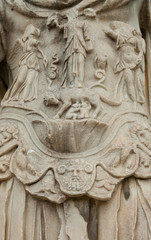 Fototapeta na wymiar Estatua del emperador romano Adriano. Situada frente al templo de Hefesto. Ágora Griega. Atenas, Grecia