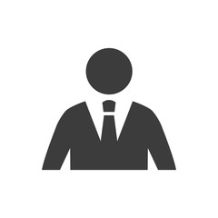 Businessman icon on white background.