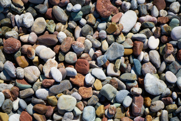 Pebble stone close up and background