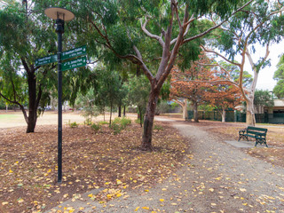 Inner suburban park in Hawthorn in a leafy part of Melbourne.
