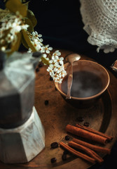 coffee morning flowers