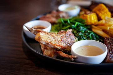 delicious juicy Grilled Lamb Chops steak foremost types .