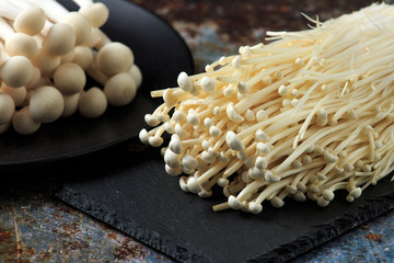 Golden mushroom and white jade mushroom