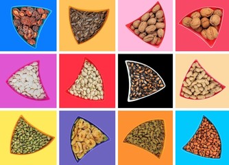 A variety of delicious dried fruits