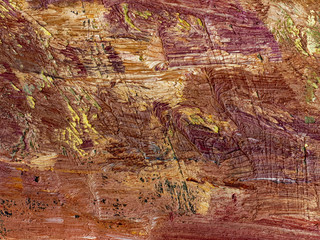 An oil painted colorful abstract background. Brush strokes, brown color, high contrast.