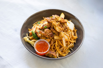 Thai Chicken Noodle in the bowl