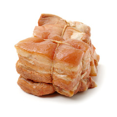 braised pork belly, dongpo pork,chinese cuisine on white background